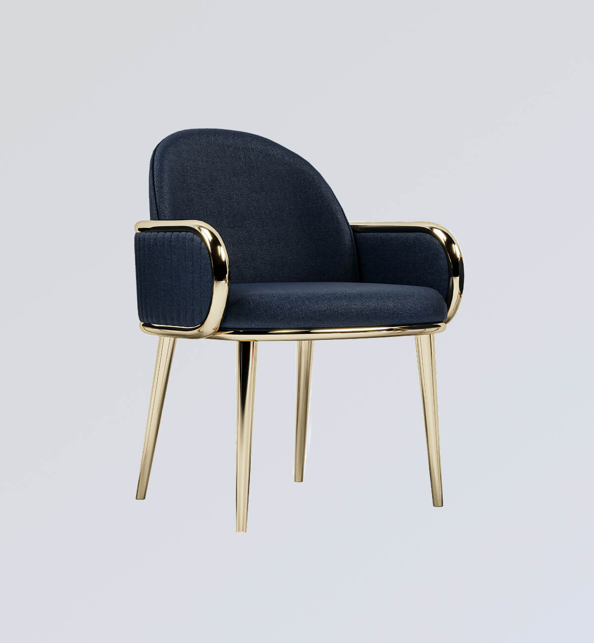 Accent Chair with Gold Frame
